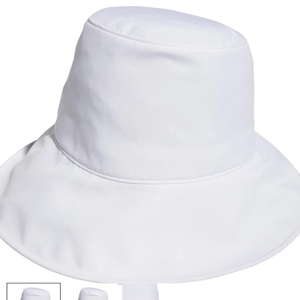 Adidas Ladies Golf W/Ponytail Sun Bucket Hat White OSFW